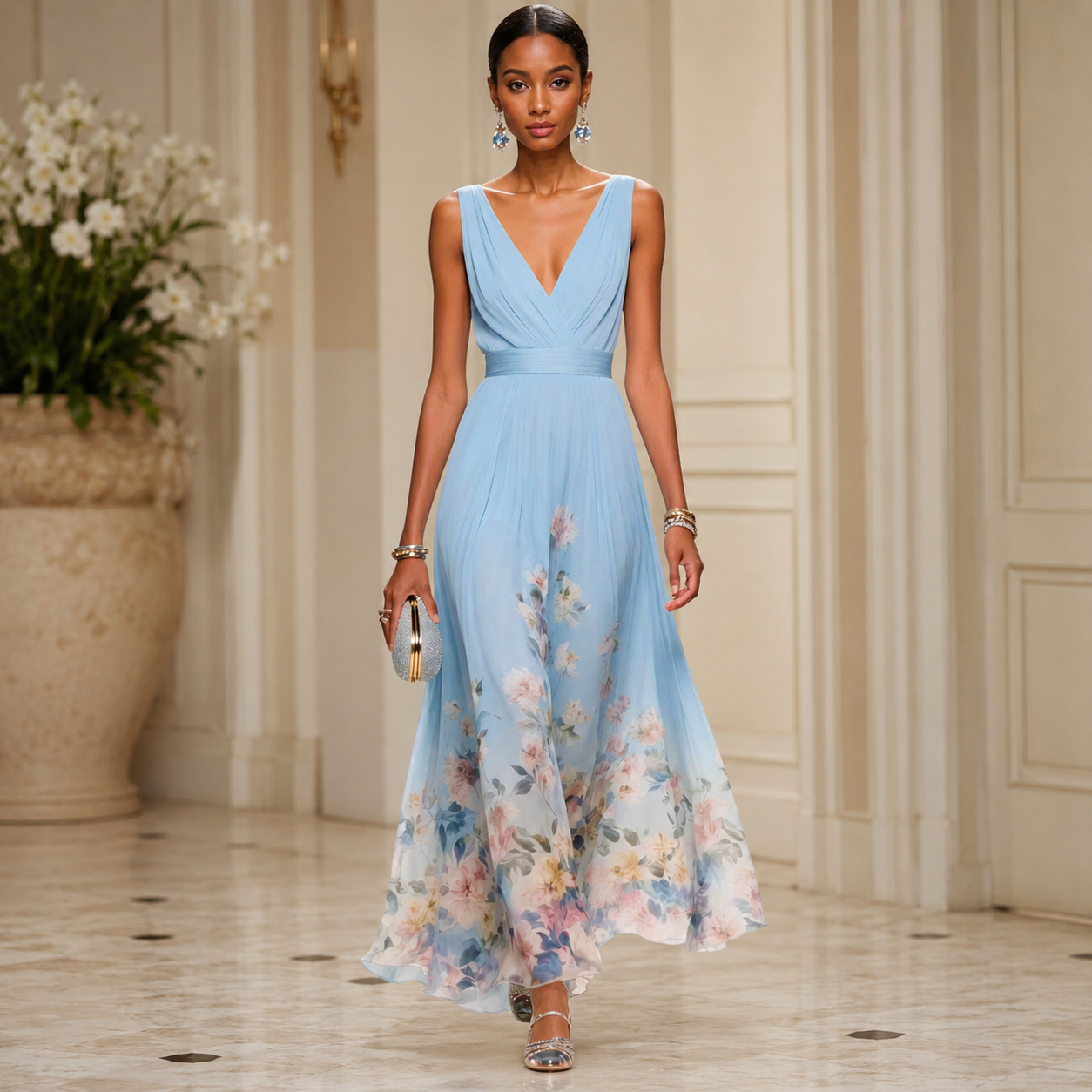 Women's Summer Dress – Lightweight Flowy Casual Midi Dress