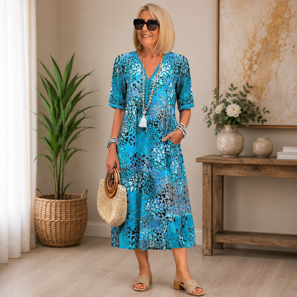 Floral Midi Dress – Bella