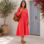 Women's Flattering Midi Dress – Elegant Flowy Day Dress