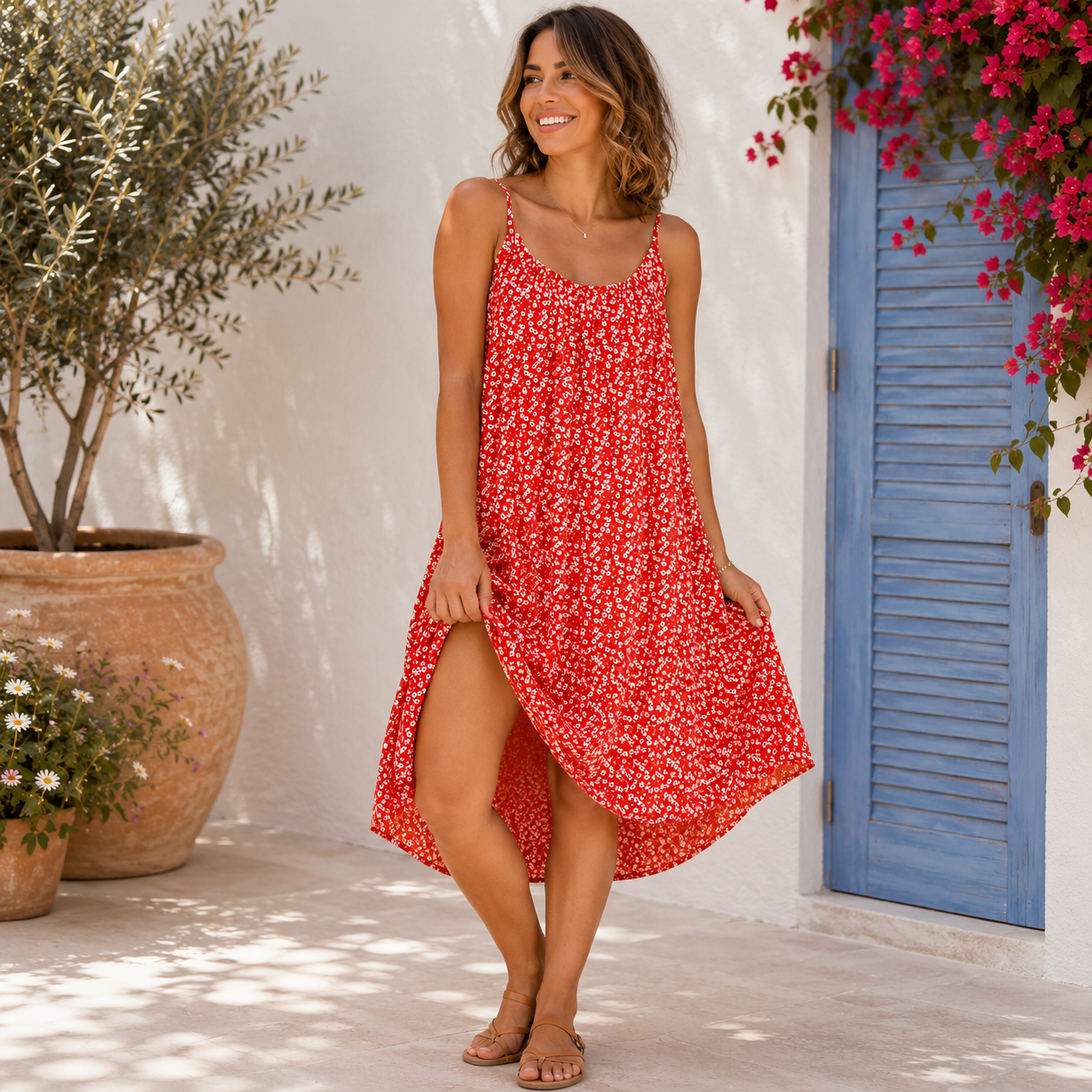 Women's Summer Maxi Dress – Breathable Flowy Beach Dress