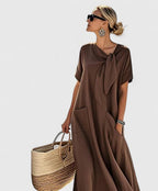 Antonina Collection | Women's Summer Dress with Chic Neck Tie | Versatile White Dress for Effortless Style 1