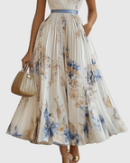 Ava | Floral Long Sleeve Maxi Dress with Flared Skirt 2