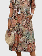 Bella Collection | Women's Floral Midi Dress with Flattering Fit | Elegant Style for Any Occasion 6