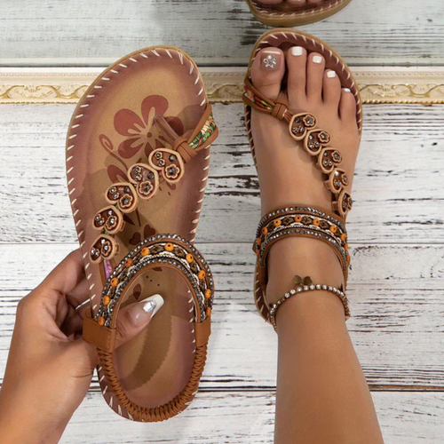 Boho Beach Sandals for Women with Lightweight Flexible Sole | Chic Design for Summer Comfort 0
