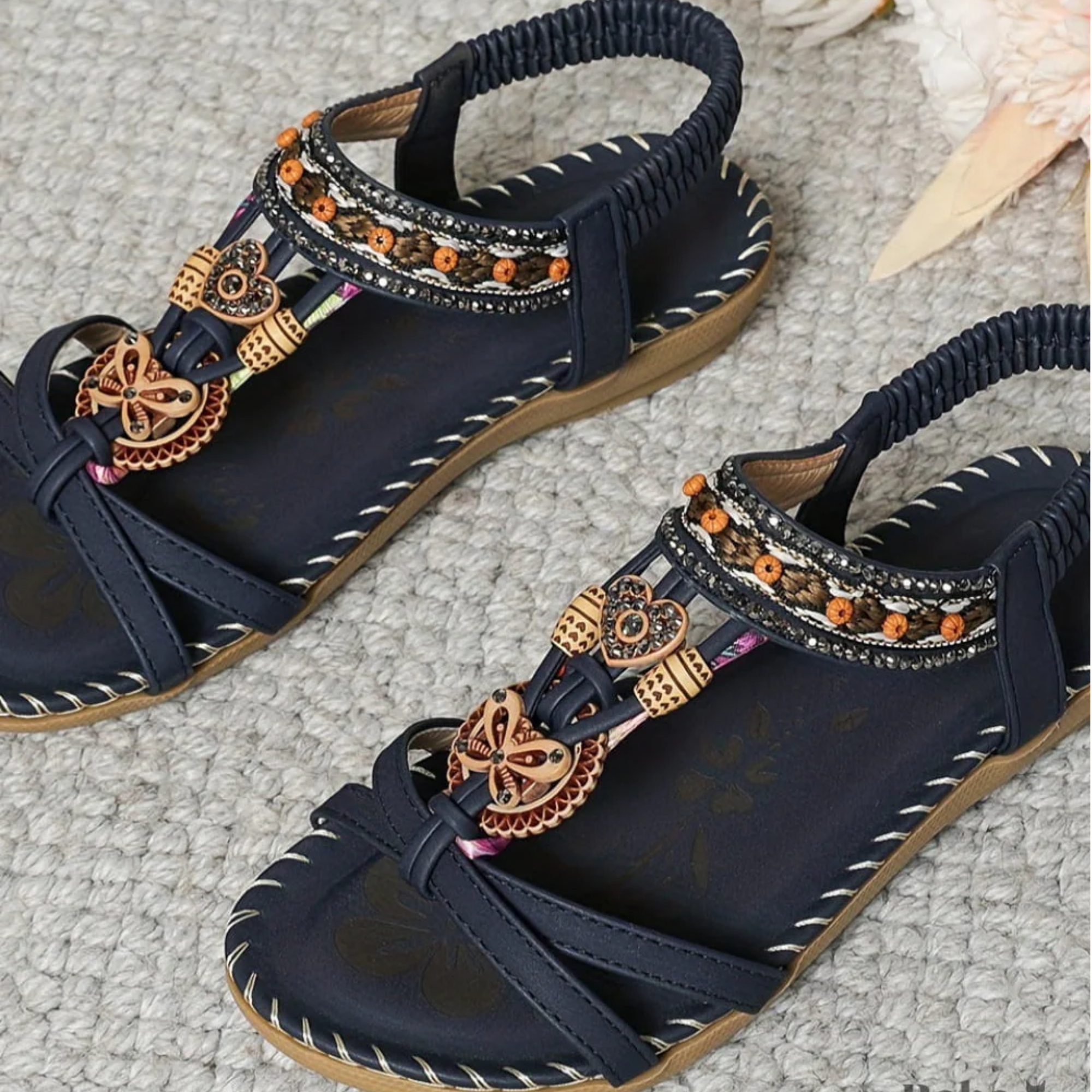 Boho Beach Sandals for Women with Lightweight Flexible Sole | Chic Design for Summer Comfort 5