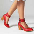 Casilda Collection | Smooth Sandals for Women with Thick Block Heel | All-Day Comfort & Secure Ankle Strap 3