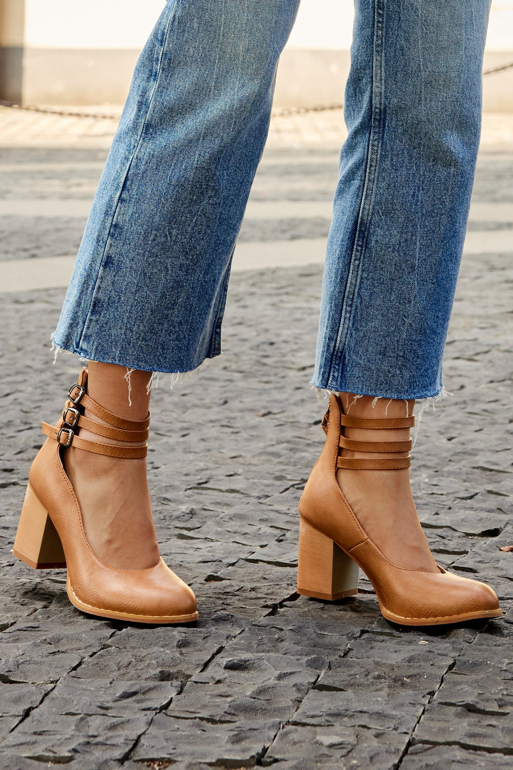 Casilda Collection | Smooth Sandals for Women with Thick Block Heel | All-Day Comfort & Secure Ankle Strap 5