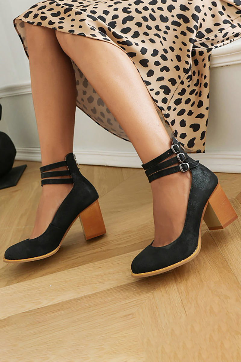 Casilda Collection | Smooth Sandals for Women with Thick Block Heel | All-Day Comfort & Secure Ankle Strap 7
