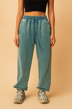 Casual Purple Trousers | Relaxed Fit with Vintage Wash and Drawstring Waist 5