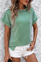 Casual Striped T-Shirt with Ribbed Design | Comfortable Fit for Everyday Wear 4