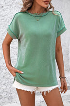 Casual Striped T-Shirt with Ribbed Design | Comfortable Fit for Everyday Wear 7