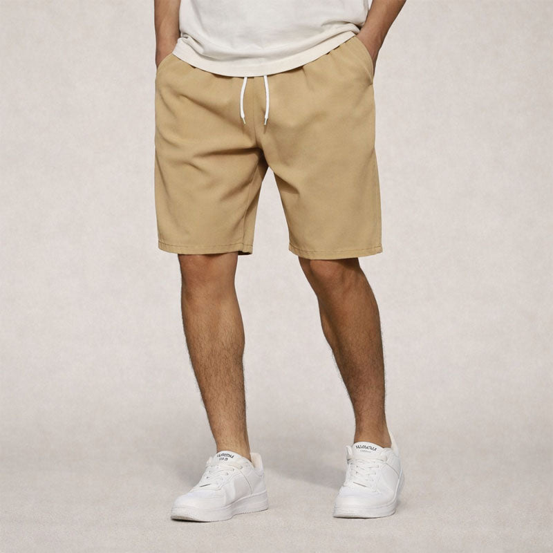 Men's Woven Shorts | Knee-Length Elasticated Waist