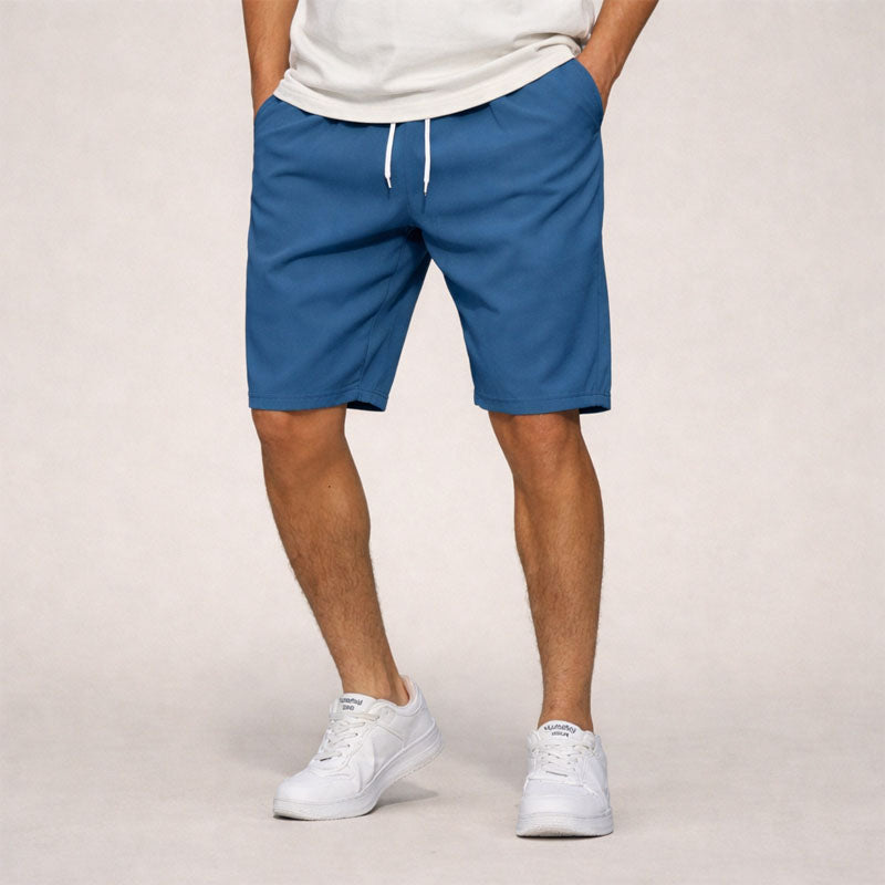 Men's Woven Shorts | Knee-Length Elasticated Waist