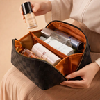 Chic Checkered Makeup Bag Organizer for Travel and Daily Use 4