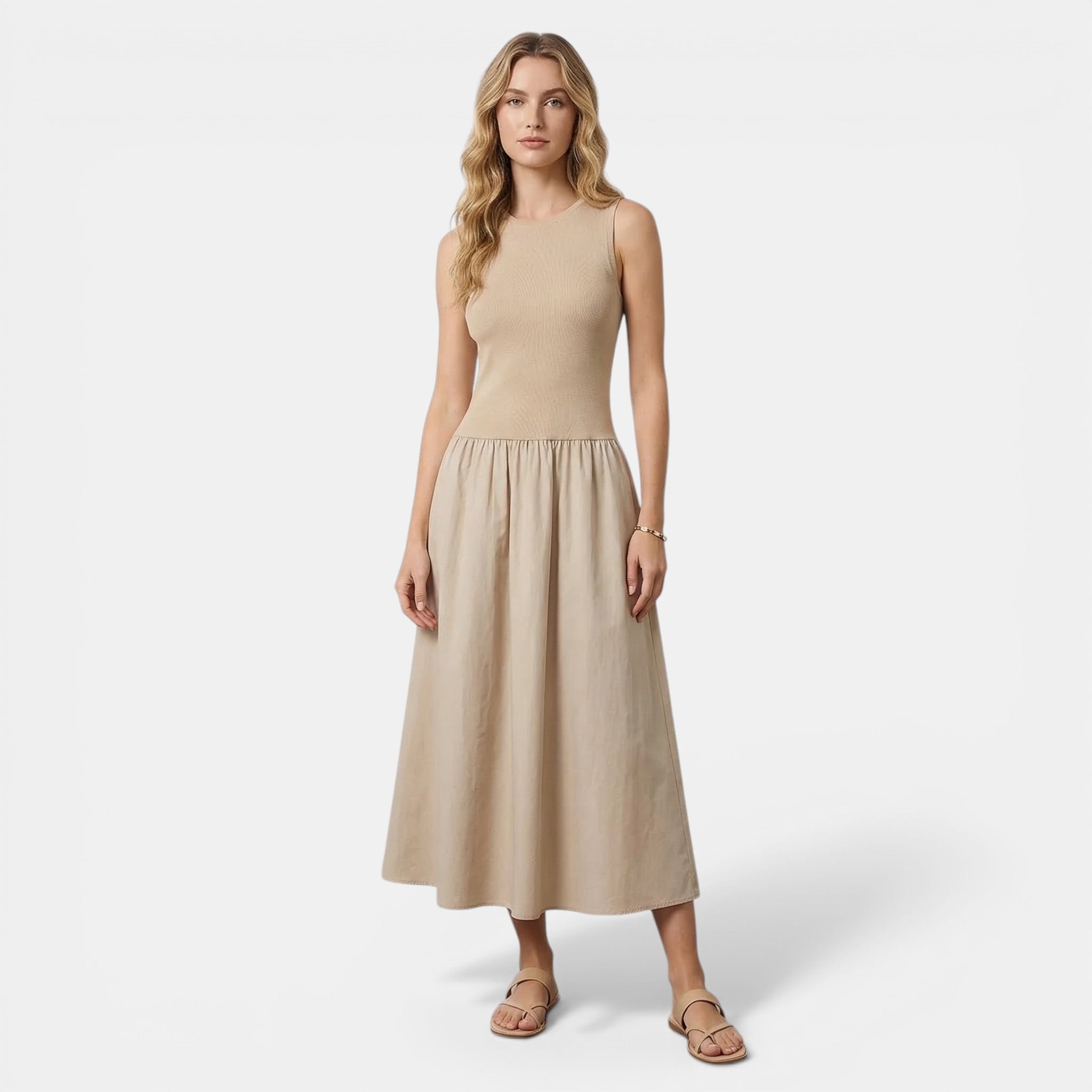 Chic Collection | Women's Maxi Dress with Sleeveless A-Line Design | Elegant Summer Style for Day-to-Evening Wear 1