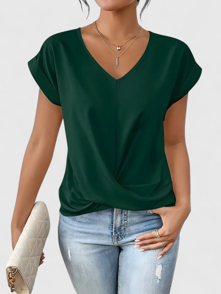 Chic Twist Front Top | Women's Going Out Top with Flattering V-Neck Design | Stylish & Comfortable for Everyday Wear 2