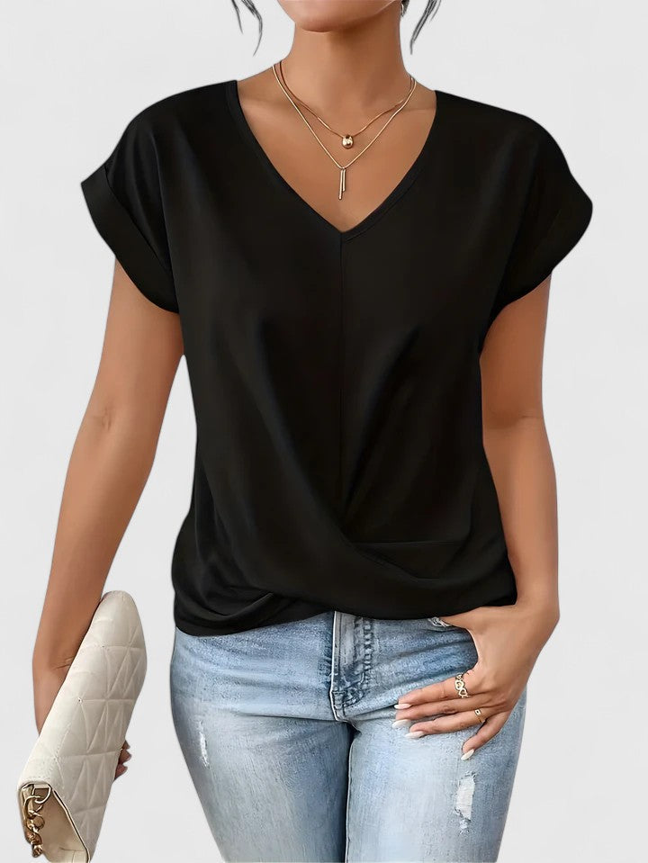 Chic Twist Front Top | Women's Going Out Top with Flattering V-Neck Design | Stylish & Comfortable for Everyday Wear 3