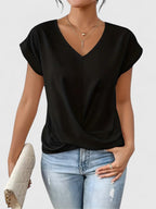 Chic Twist Front Top | Women's Going Out Top with Flattering V-Neck Design | Stylish & Comfortable for Everyday Wear 3