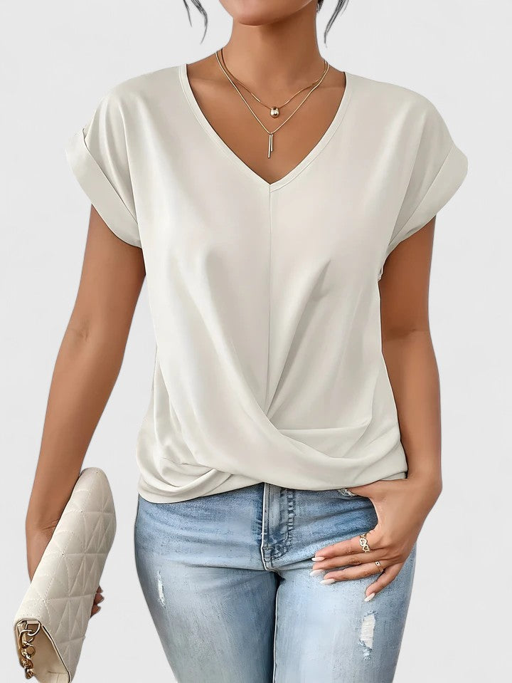 Chic Twist Front Top | Women's Going Out Top with Flattering V-Neck Design | Stylish & Comfortable for Everyday Wear 5