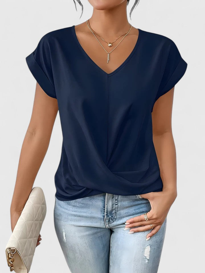 Chic Twist Front Top | Women's Going Out Top with Flattering V-Neck Design | Stylish & Comfortable for Everyday Wear 6