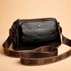 Chic Vegan Leather Shoulder Bag for Women | Stylish Crossbody with Adjustable Strap and Secure Zipper Closure 0