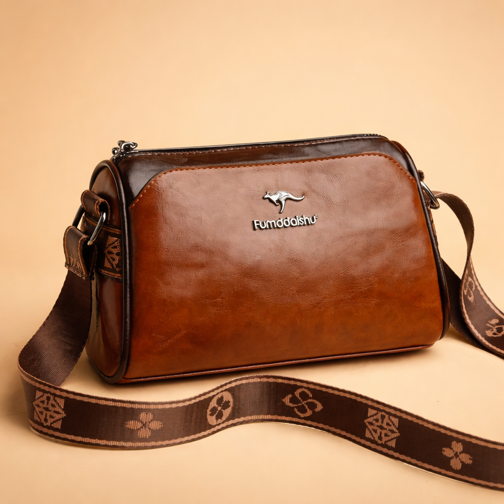 Chic Vegan Leather Shoulder Bag for Women | Stylish Crossbody with Adjustable Strap and Secure Zipper Closure 2