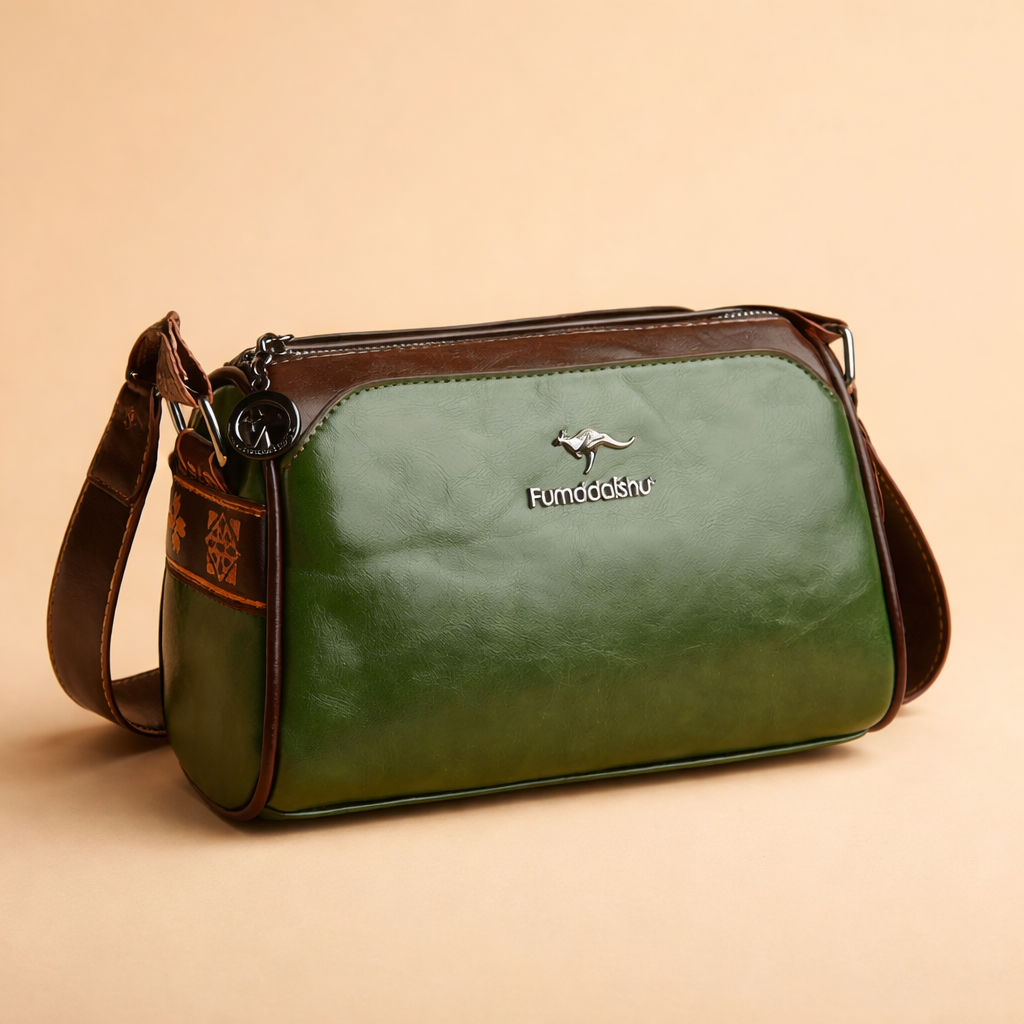 Chic Vegan Leather Shoulder Bag for Women | Stylish Crossbody with Adjustable Strap and Secure Zipper Closure 3