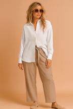 Chloe | Loose-Fitting Womens Blouse - Versatile Zip-Up Summer Top for Effortless Style 3