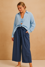 Chloe | Loose-Fitting Womens Blouse - Versatile Zip-Up Summer Top for Effortless Style 4
