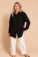 Chloe | Loose-Fitting Womens Blouse - Versatile Zip-Up Summer Top for Effortless Style 5