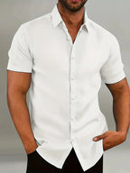 Men's Short-Sleeve Shirt | Tailored-Fit Classic Collar