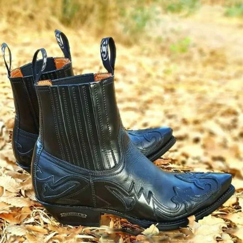 Men's Western Cowboy Boots | Vintage Stitching