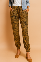 Comfort Fit Women's Trousers with Stylish Print and Elastic Waistband 1