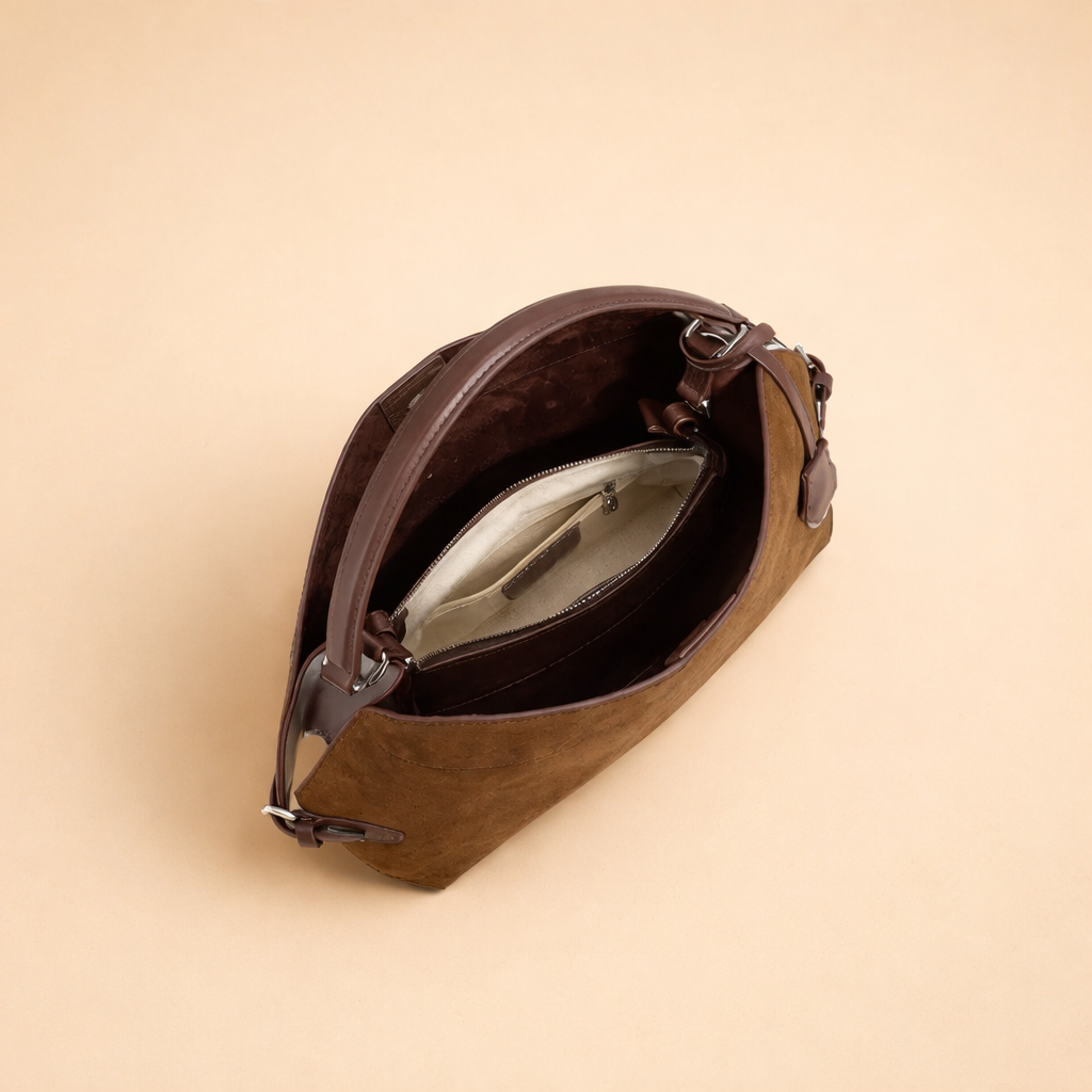 Elegant Brown Suede Shoulder Bags for Women | Versatile Everyday Accessory 3