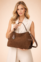 Elegant Brown Suede Shoulder Bags for Women | Versatile Everyday Accessory 5