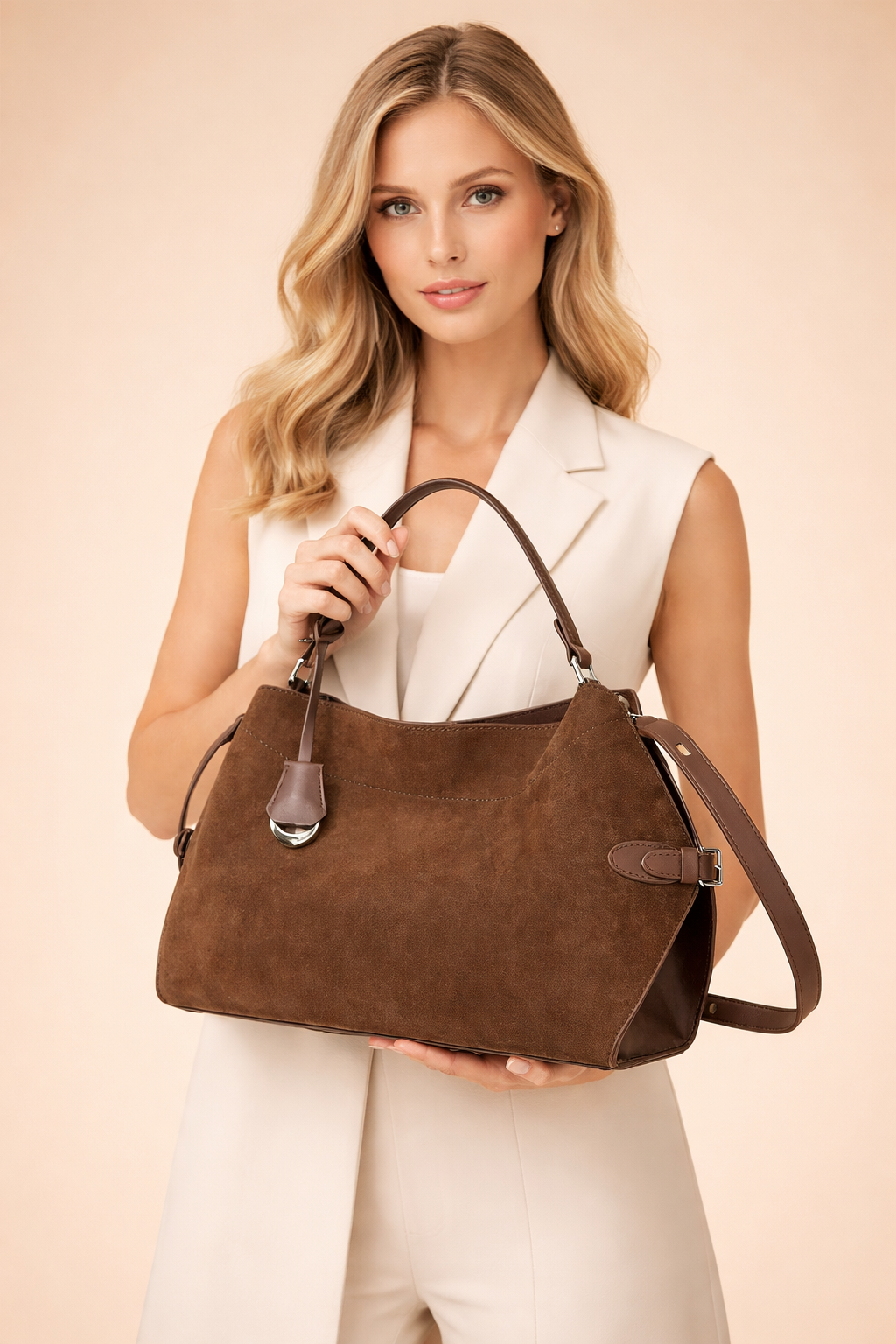 Elegant Brown Suede Shoulder Bags for Women | Versatile Everyday Accessory 5
