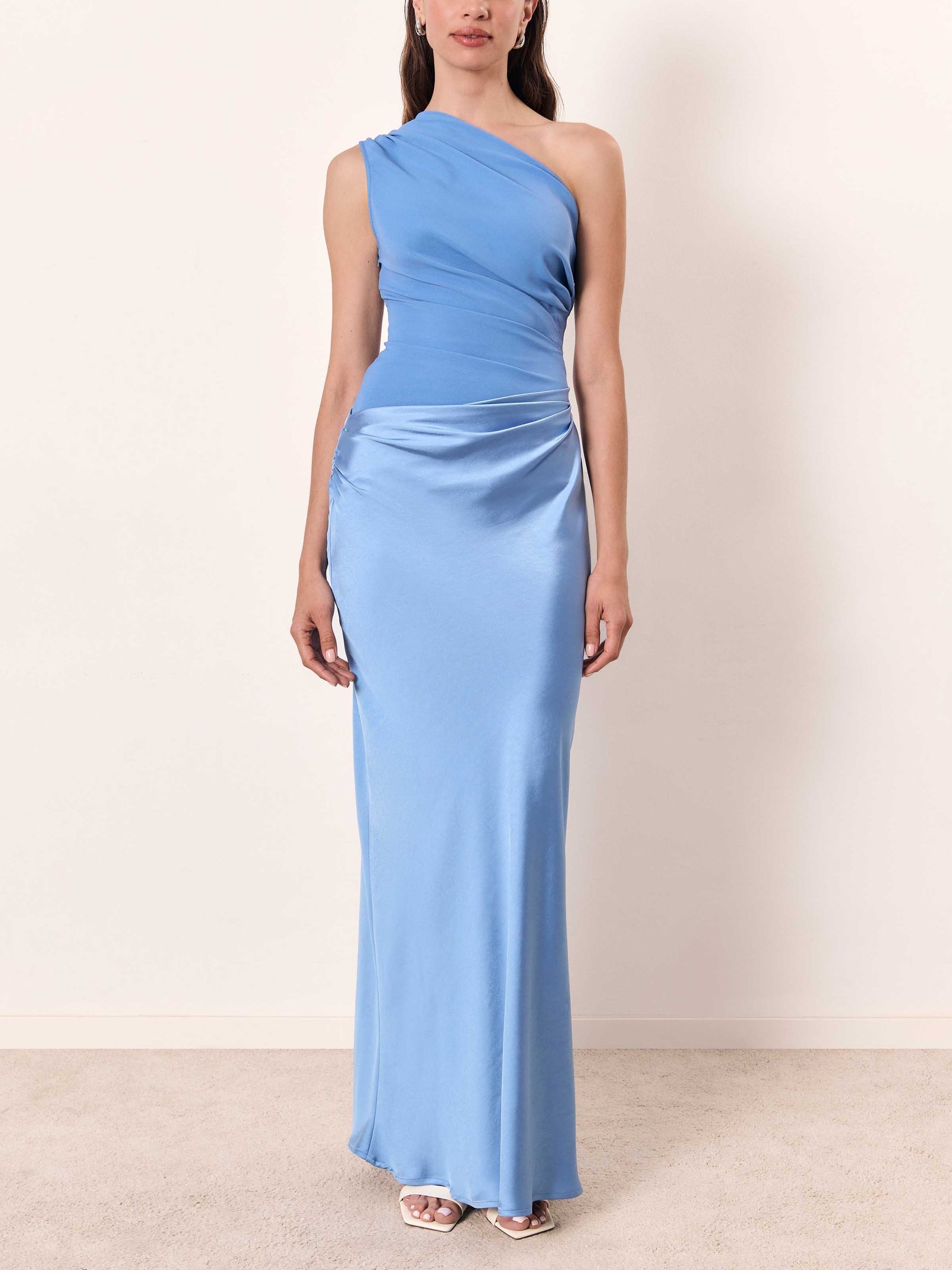 Elegant Collection | Plus Size Maxi Dress with Asymmetric Neckline | Flattering Long Dress for Stunning Silhouette