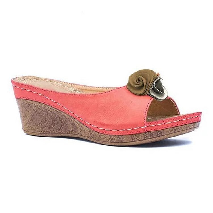 Elegant Comfort | Women's Sandals with Orthopedic Cushioned Wedge | Stylish Footwear for All-Day Support 3