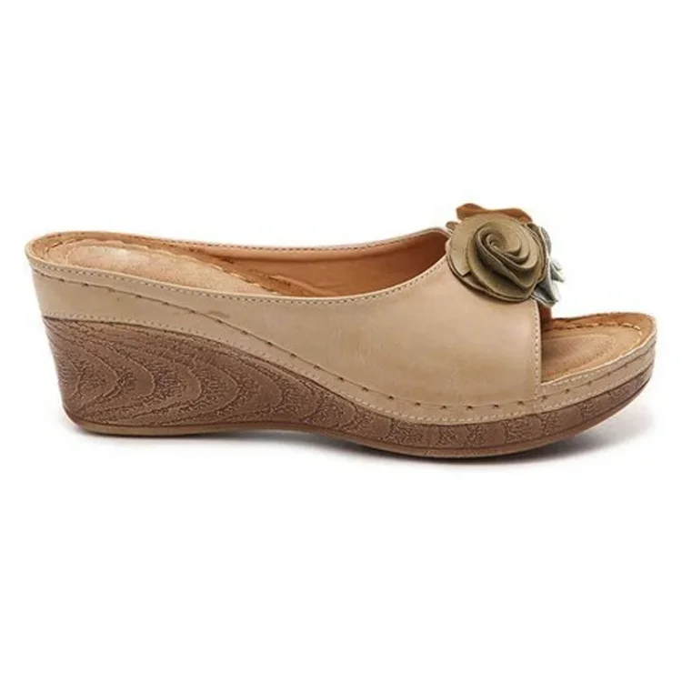 Elegant Comfort | Women's Sandals with Orthopedic Cushioned Wedge | Stylish Footwear for All-Day Support 5