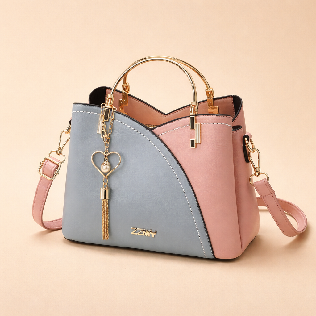 Elegant Leather Shoulder Bag for Women with Adjustable Strap and Organized Interior 3