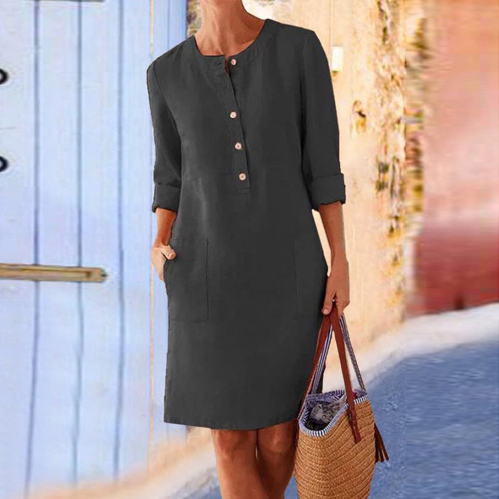 Elegant Leisure | Women's Summer Dress with Soft, Breathable Fabric | Versatile Plus Size Style for Everyday Comfort 2
