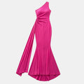 Elegant Maxi Dress | One Shoulder Backless Design with Ruffle Detail | Stylish Long Dress for Summer Events 0