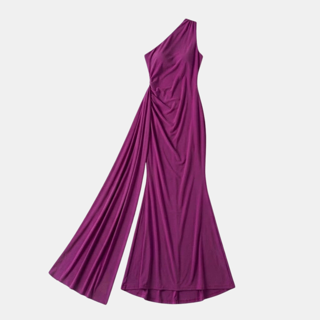 Elegant Maxi Dress | One Shoulder Backless Design with Ruffle Detail | Stylish Long Dress for Summer Events 12