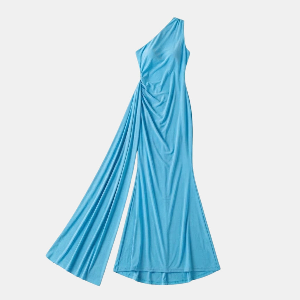 Elegant Maxi Dress | One Shoulder Backless Design with Ruffle Detail | Stylish Long Dress for Summer Events 5