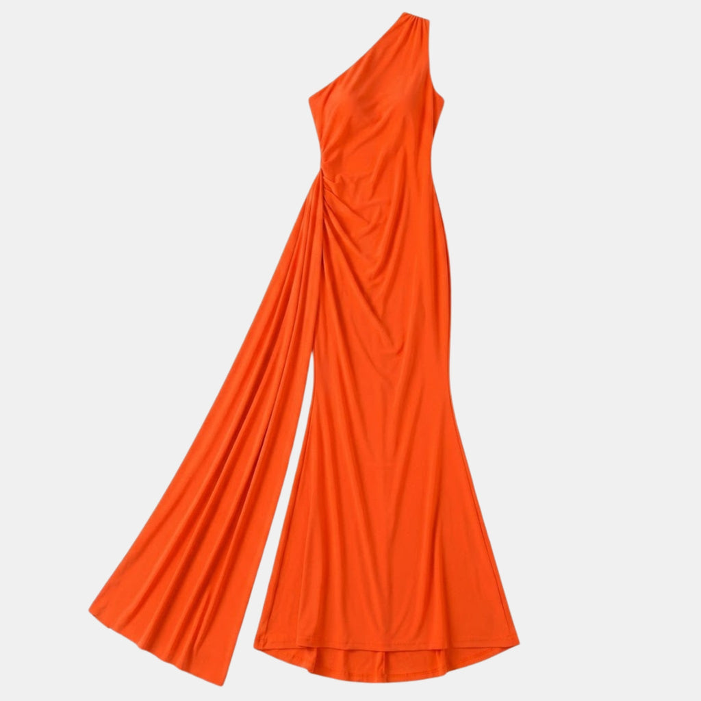 Elegant Maxi Dress | One Shoulder Backless Design with Ruffle Detail | Stylish Long Dress for Summer Events 8