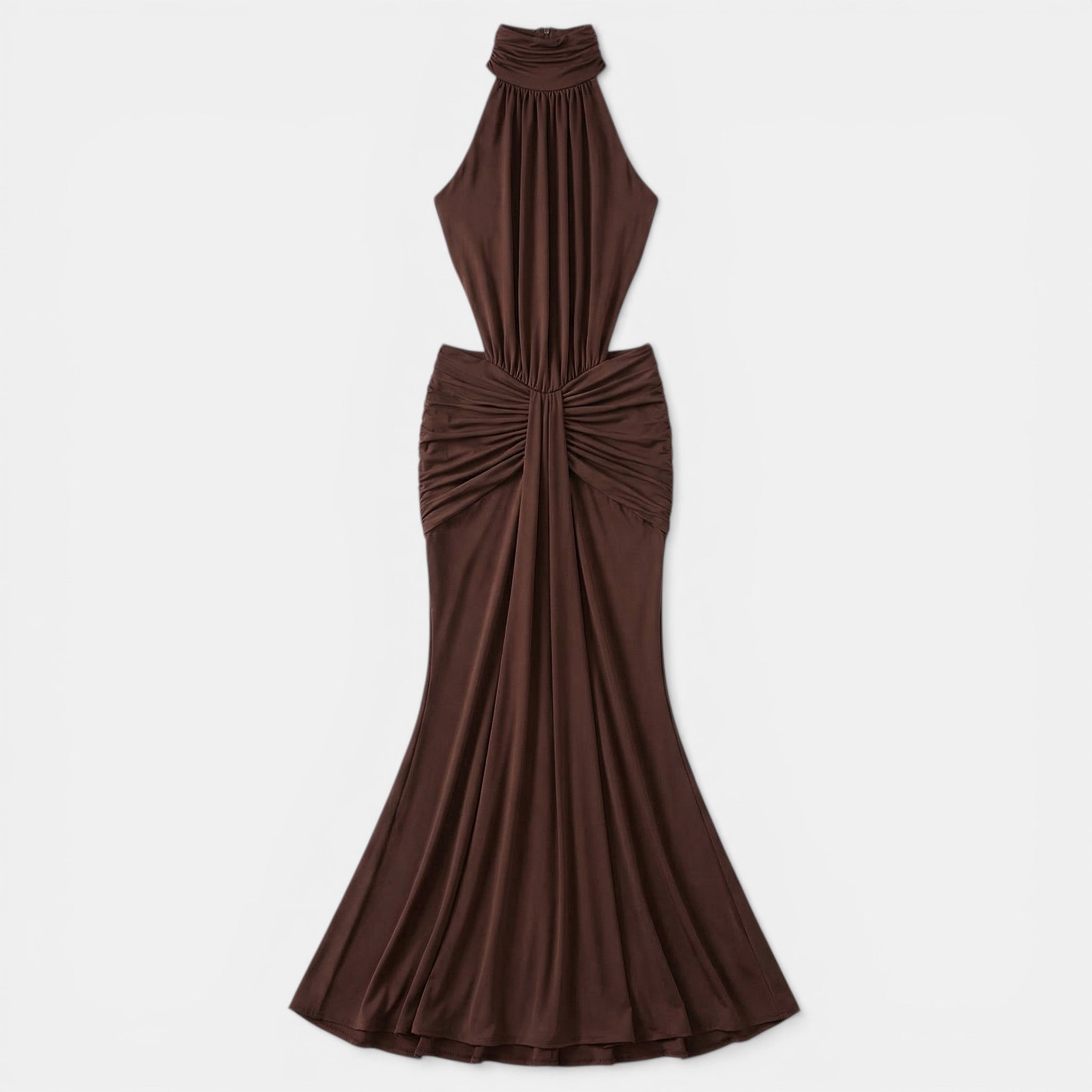Elegant Off-Shoulder Maxi Dress with Ruffle Detailing | Stylish Long Dress for Evening Events 0