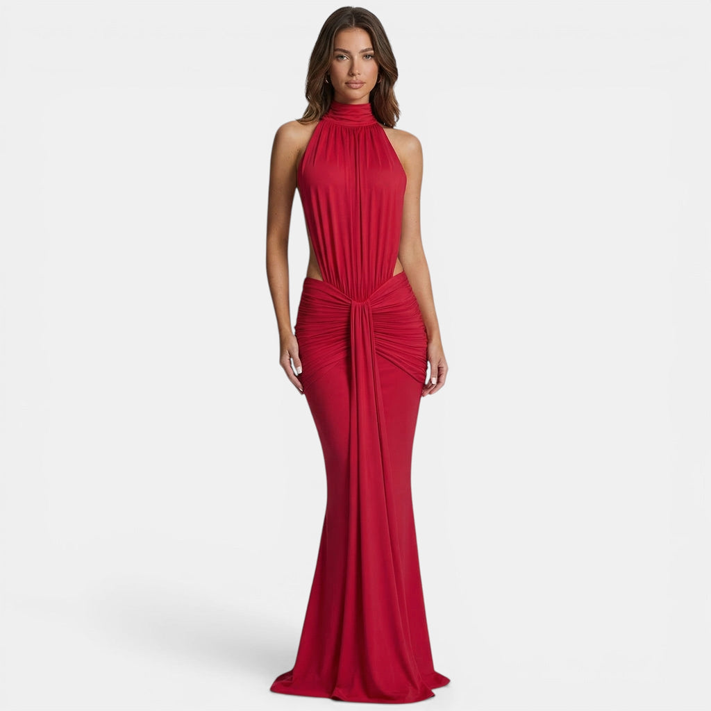 Elegant Off-Shoulder Maxi Dress with Ruffle Detailing | Stylish Long Dress for Evening Events 3