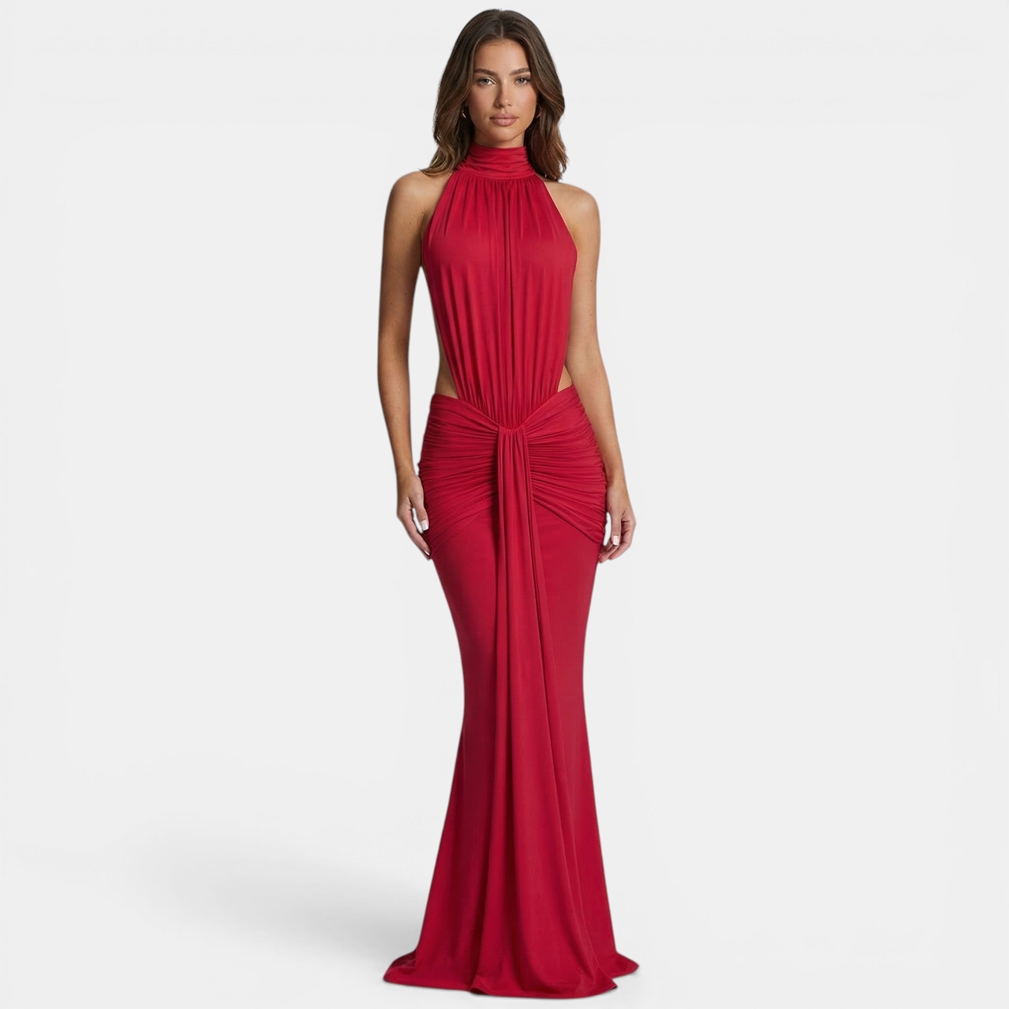 Elegant Off-Shoulder Maxi Dress with Ruffle Detailing | Stylish Long Dress for Evening Events 3