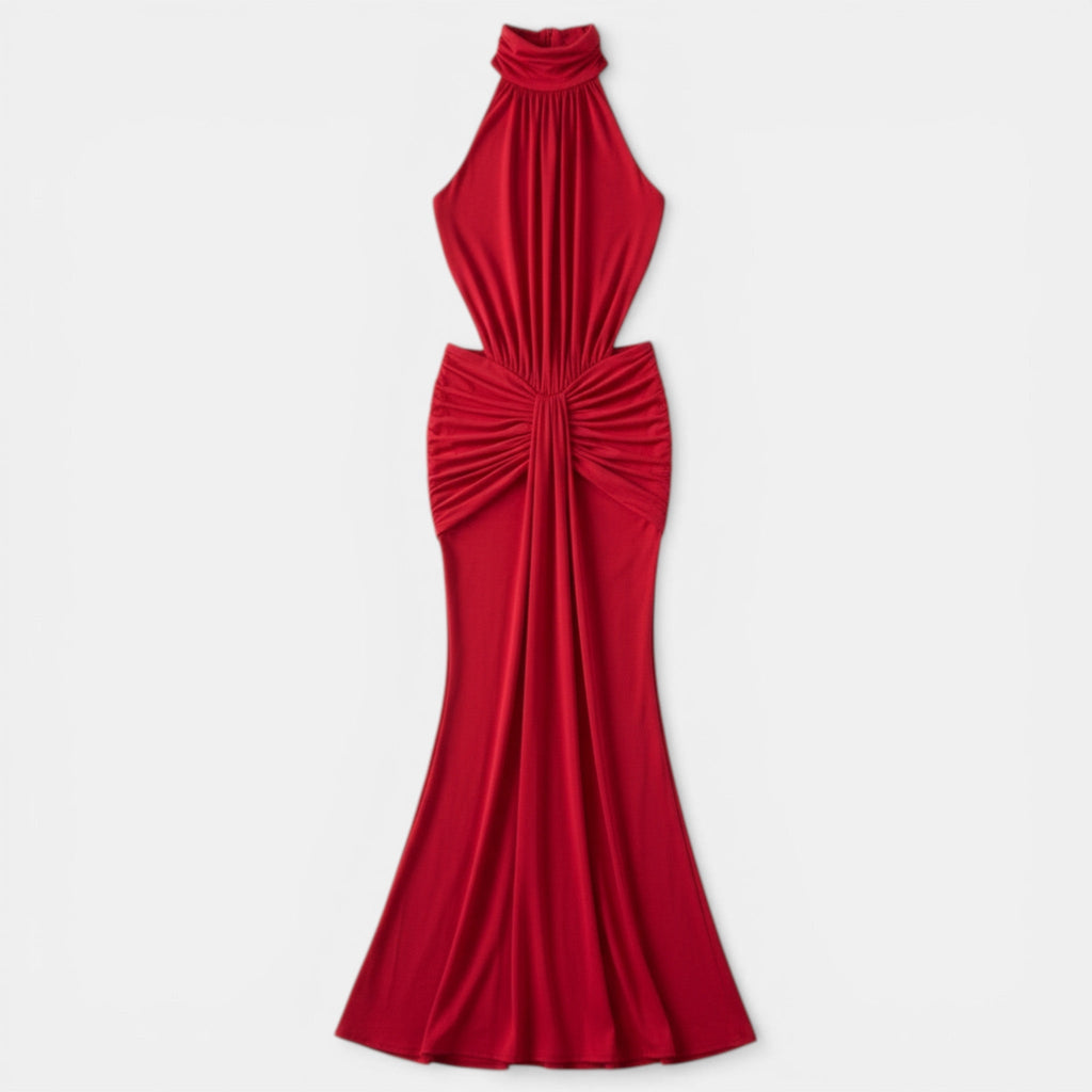 Elegant Off-Shoulder Maxi Dress with Ruffle Detailing | Stylish Long Dress for Evening Events 4
