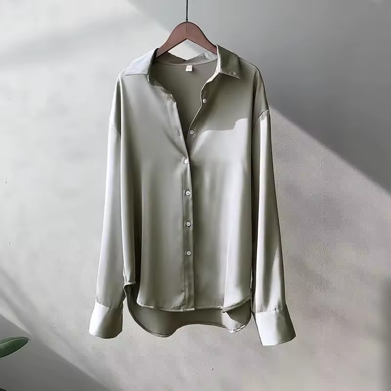 Elegant Silk Blouse | Long Sleeve Top with Classic Cut for Effortless Style 4